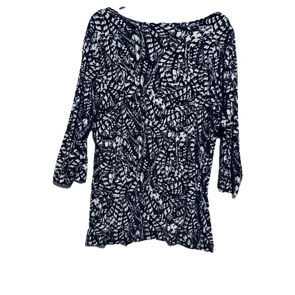 Christopher & Banks Women’s 2pc Top Plus Sz 2x Black White Studs Bead Artsy Work - Picture 10 of 12